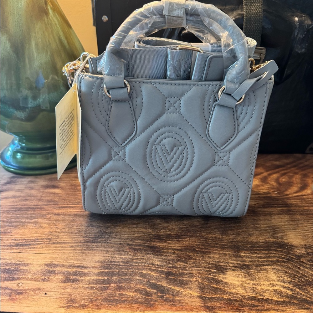 Valentino Orlandi Gray Quilted Mini Bag